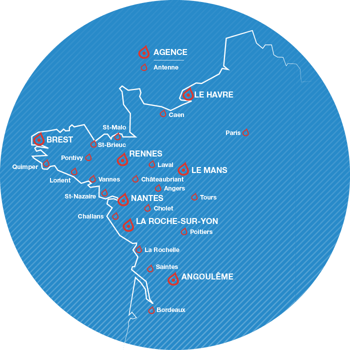 carte-france-implantations Carte de France implantations Hémo Services