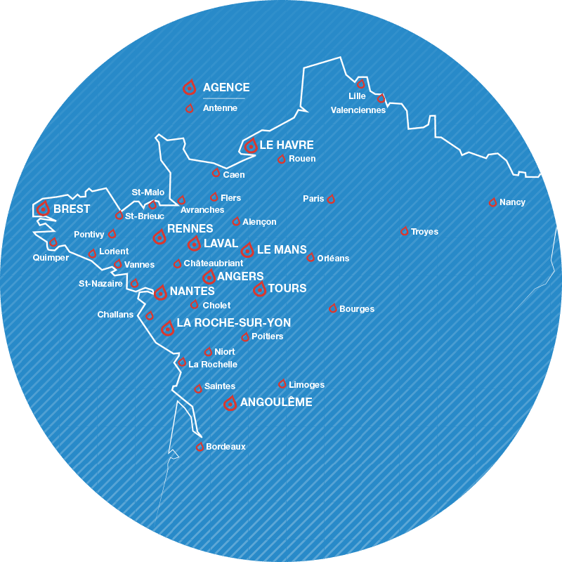 Carte-France-implantations-2023 Carte de France implantations Hémo Services